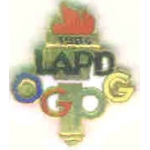 LOS ANGELES POLICE DEPT OGPG TORCH OLYMPIC LAPD PIN